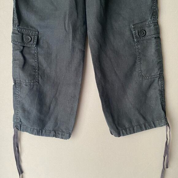 Michael Kors sz 2 black 100% black capri cargo pants NWOT - Picture 2 of 8